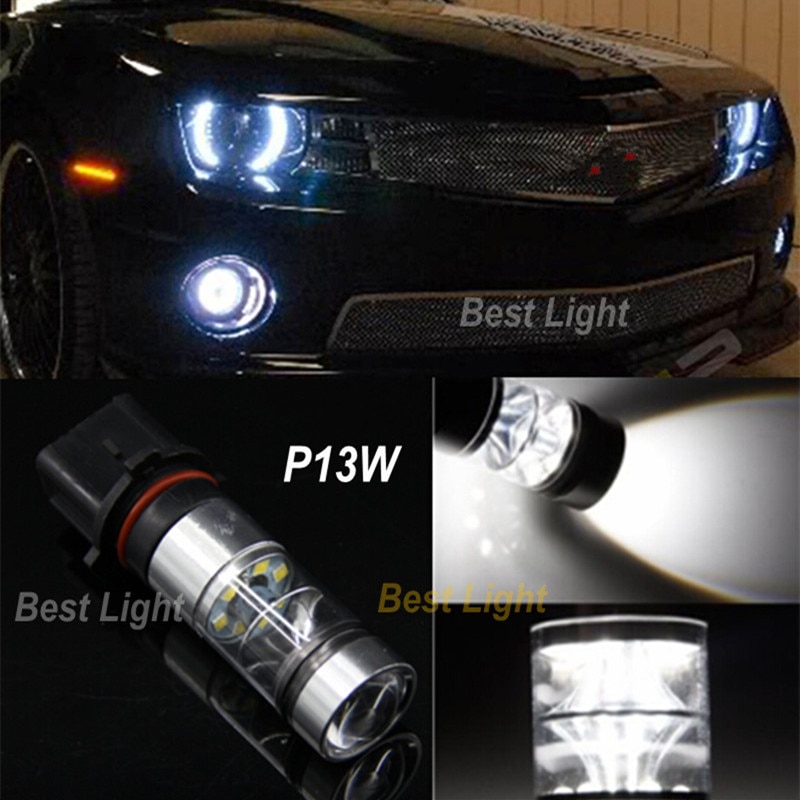   LED , Chevy Camaro 2010 2011 2012 Ȱ , 12-24V, 2X, 6000K, P13W